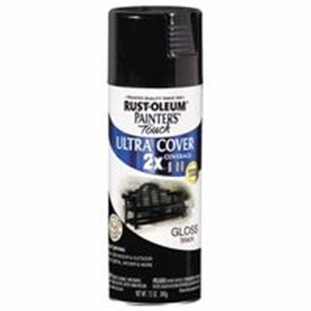 Rust-Oleum Rust-Oleum 647-249122 Painters Touch Ultra Cover Spray; Gloss Black; 12 oz. 20066187767